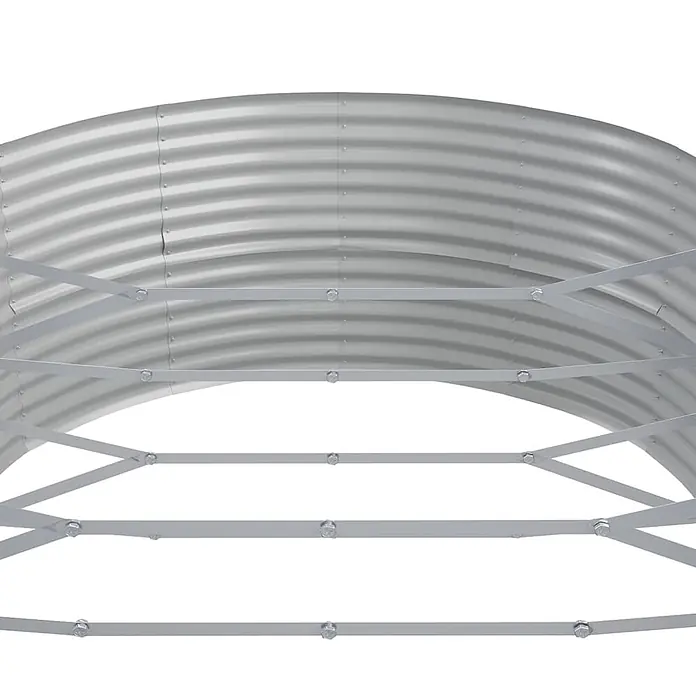 Furnicato Hochbeet - 544 x 100 x 36 cm, Stahl, Grün - Gebogener Wellblechbogen mit stabilem grauen Metallstützrahmen, verschraubt.