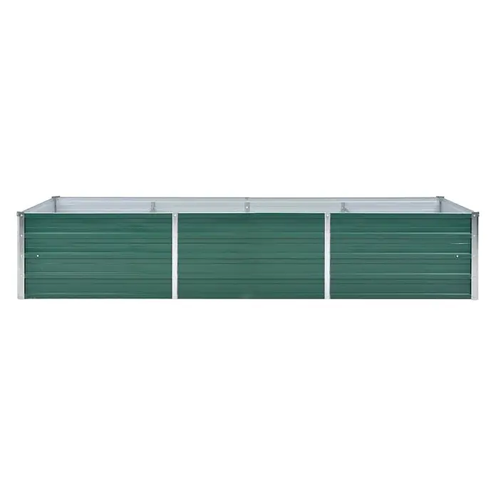 Furnicato Hochbeet - 80 x 240 x 45 cm, Stahl, Grün - Grünes Metall-Hochbeet zum Pflanzen.