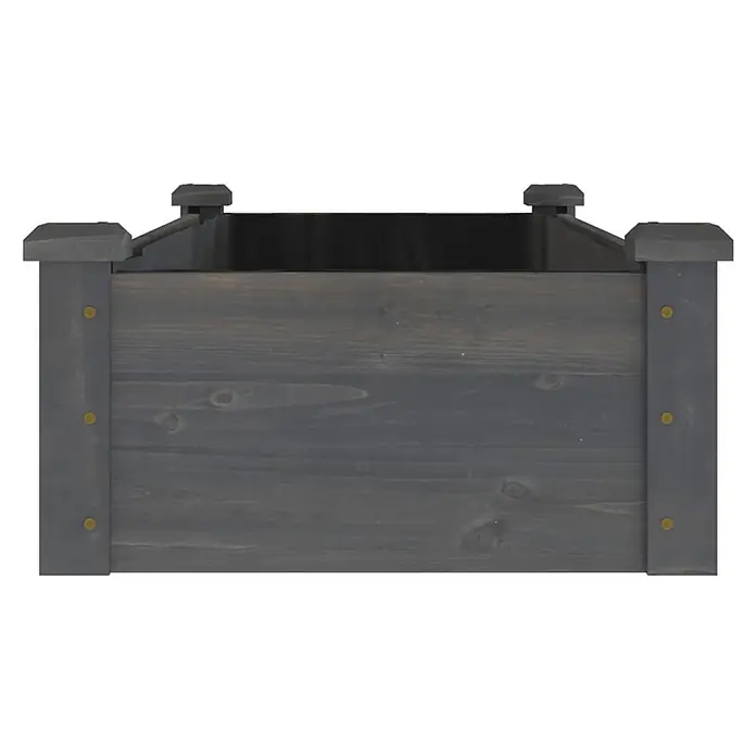 Furnicato Hochbeet - 120 x 45 x 25 cm, Holz, Grau - Graues Hochbeet aus Holz.