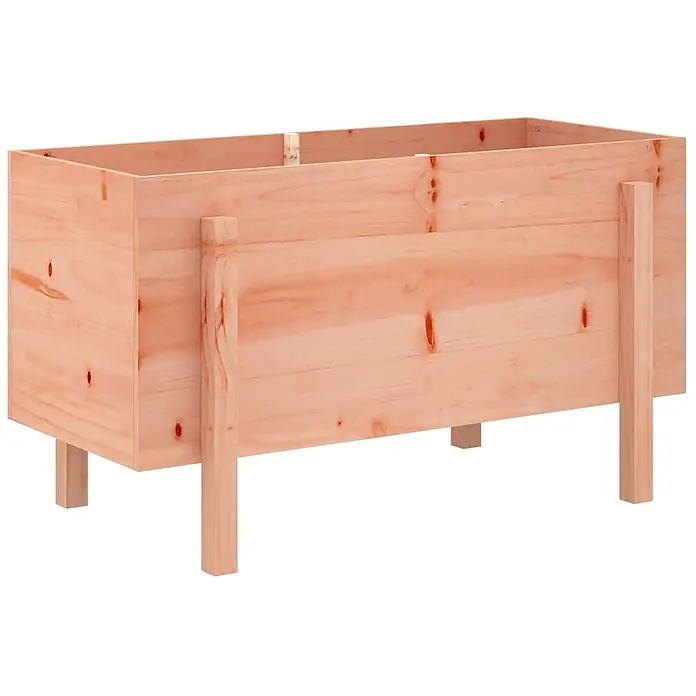 Furnicato Hochbeet - 50 x 101 x 57 cm, Holz, Natürliches Douglasie - Rechteckiger Hochbeet-Pflanzkasten aus hellem Naturholz auf Beinen.