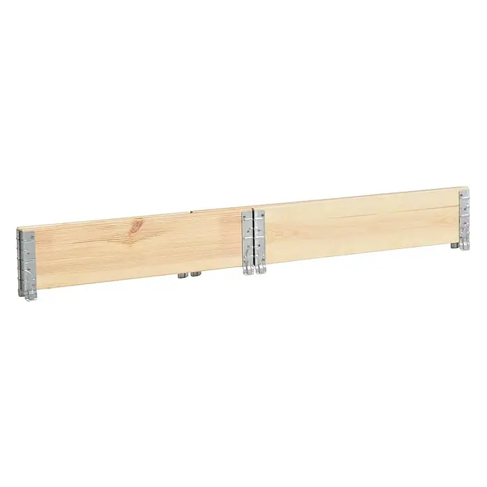 Furnicato Hochbeet - 100 x 100 x 19 cm, Holz, Braun - Hellholziges, klappbares Bettgitter mit Metallscharnieren.