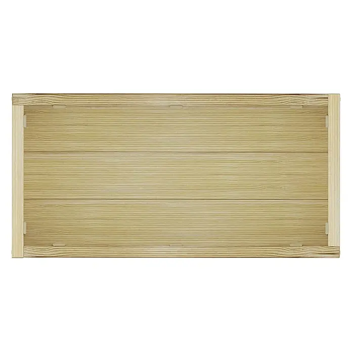 Furnicato Hochbeet - 50 x 100 x 40 cm, Holz, Beige - Helle Holzplatte aus drei Brettern, verstärkt durch Endstücke und kleine Holzdübel.