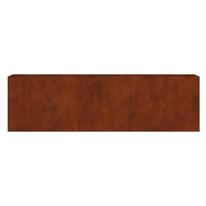 Furnicato Hochbeet - 280 x 40 x 80 cm, Stahl, Braun - Rechteckiger Pflanzkasten aus rotbraunem Cortenstahl mit verwitterter, rostiger Oberfläche.