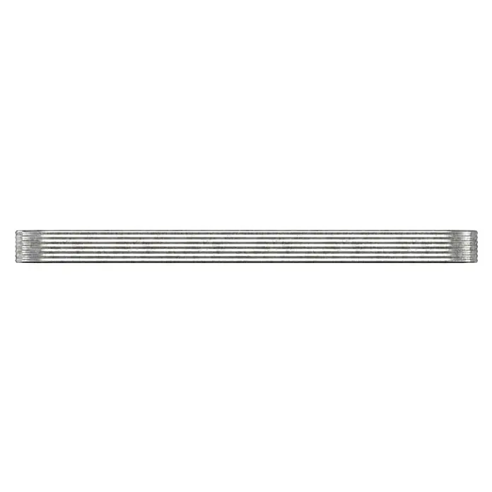 Furnicato Hochbeet - 507 x 100 x 36 cm, Stahl, Silber - Rechteckiger Metallwärmetauscherkern mit zahlreichen parallelen horizontalen Lamellen.