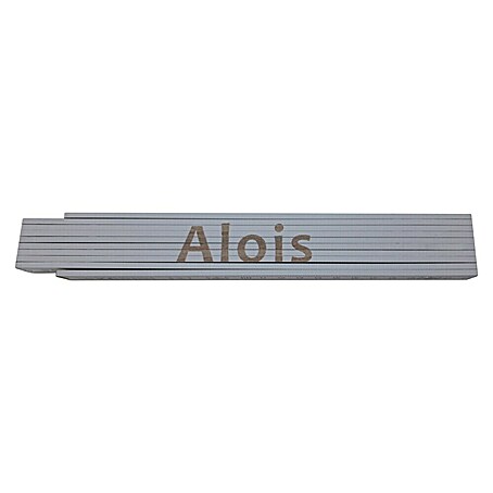 Heka Zollstock (Aufdruck: Alois, Länge: 2 m, Weiß)