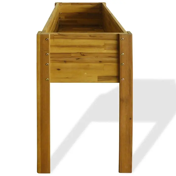 Furnicato Hochbeet Akazien-Massivholz geölt - 100 x 40 x 84 cm, Holz, Braun - Erhöhtes Pflanzbeet aus hellem Holz, ideal für den Garten.