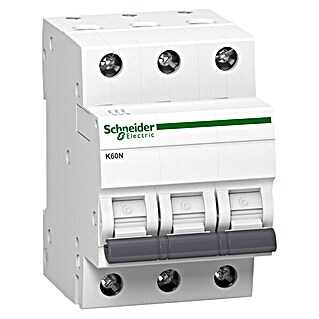 Schneider Electric Odklopno stikalo K60N (Značilnost sprožanja: B, 16 A, Nazivni preostali tok: 6 kA, Število polov: 3 kos)