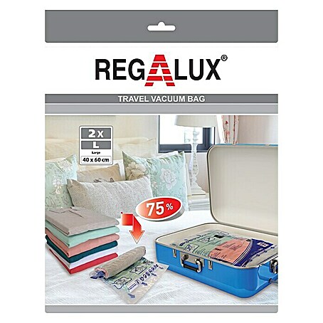 Regalux Vakuum-Rollbeutel-Set S (2 Stk., L x B: 60 x 40 cm, Transparent)