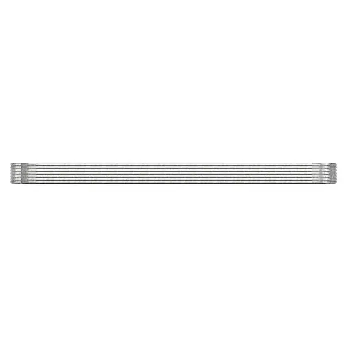Furnicato Hochbeet - 544 x 544 x 36 cm, Stahl, Silber - Silberner Metall-Wärmetauscherkern mit horizontalen Lamellen.
