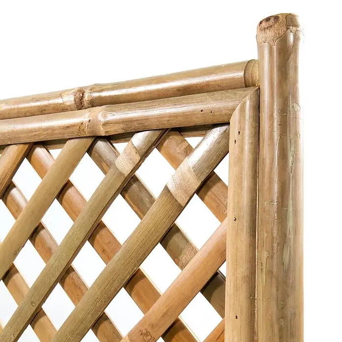 Furnicato Hochbeet - 30 x 70 x 135 cm, Naturmaterialien, Braun - Bambus-Rankgitter für Garten oder Dekoration, mit diagonalen Latten und robustem Rahmen.