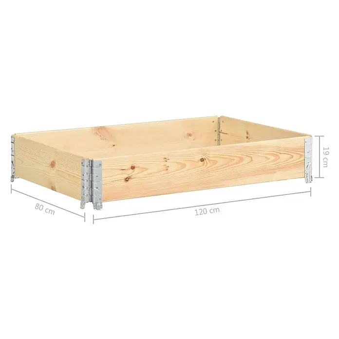 Furnicato Hochbeet - 120 x 80 x 19 cm, Holz, Braun - Hellbraunes Hochbeet aus Holz mit Metallscharnieren, Maße 120x80x19 cm.