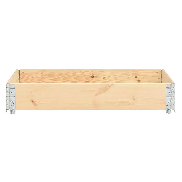 Furnicato Hochbeet - 120 x 80 x 19 cm, Holz, Braun - Helles Holz Hochbeet Rahmen mit Metalleckscharnieren.
