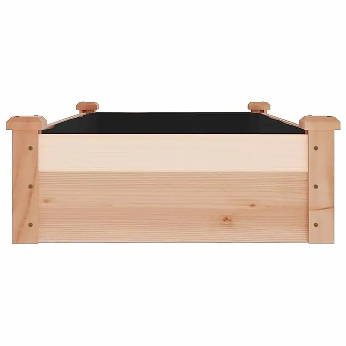 Furnicato Hochbeet - 120 x 60 x 25 cm, Holz, Natur - Rechteckiges helles Hochbeet aus Holz mit schwarzer Folie.
