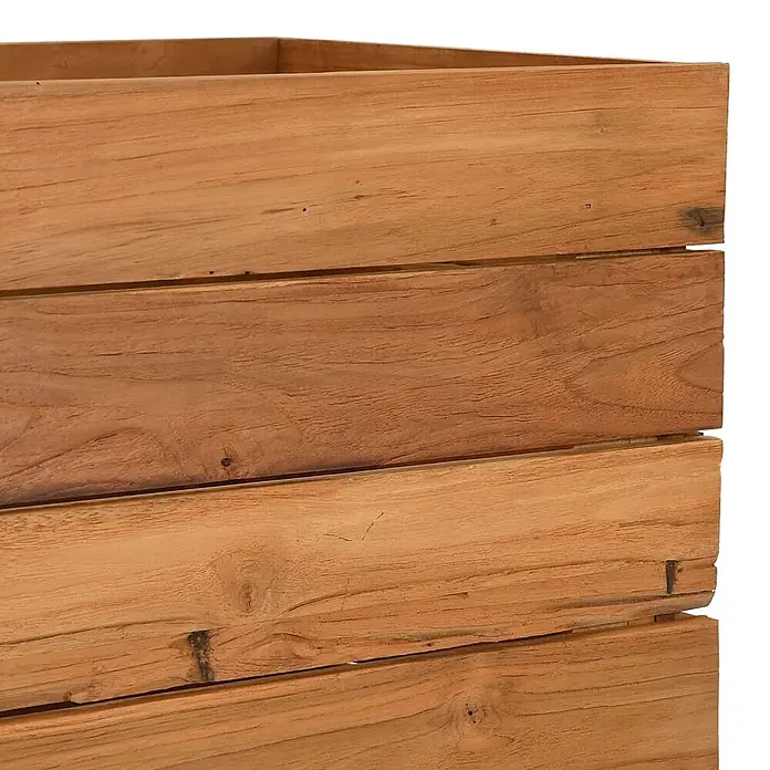 Furnicato Hochbeet - 50 x 40 x 72 cm, Holz, Braun - Lattenförmiger Pflanzkasten aus naturfarbenem braunem Holz.