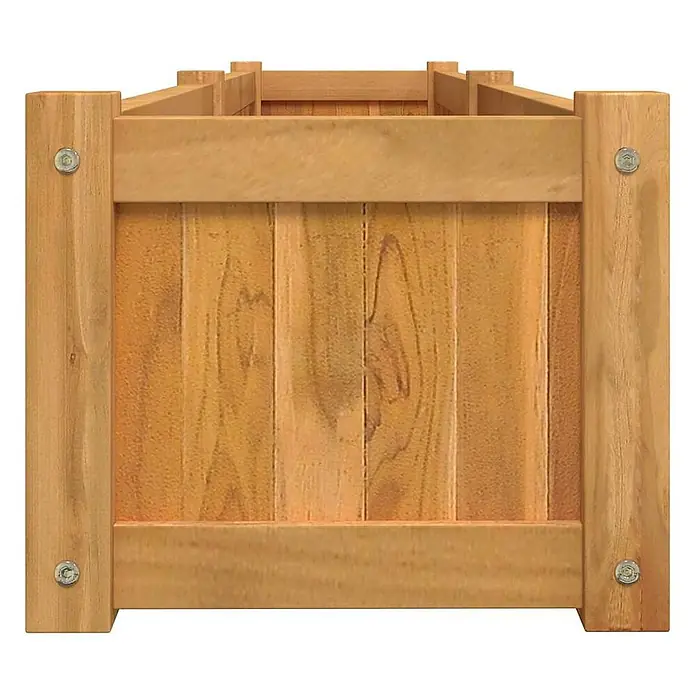 Furnicato Hochbeet - 30 x 150 x 25 cm, Holz, Braun - Heller Pflanzkasten aus Holz mit sichtbarer Maserung und Schraubendetails.
