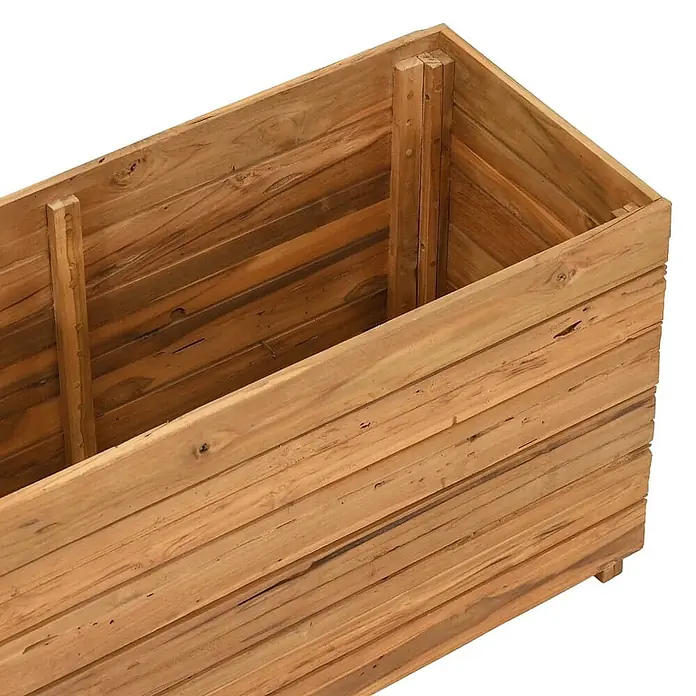 Furnicato Hochbeet - 100 x 40 x 55 cm, Holz, Braun - Rechteckiger Pflanzkasten aus Holzleisten.