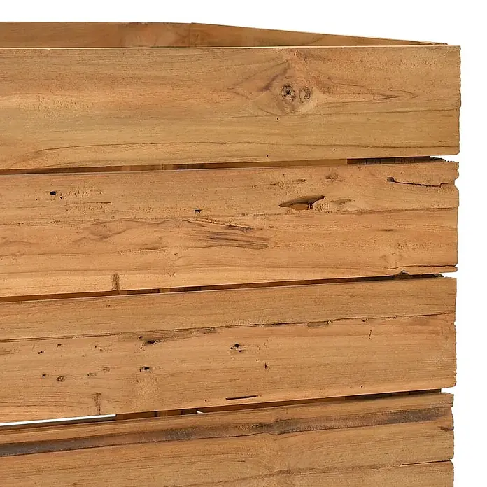 Furnicato Hochbeet - 100 x 40 x 55 cm, Holz, Braun - Helle Holzlattenkiste in Naturholzoptik mit Maserung und Ästen, ideal für Aufbewahrung oder als Pflanzkübel.