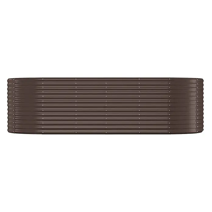 Furnicato Hochbeet - 249 x 100 x 68 cm, Stahl, Braun - Langes, braunes Hochbeet aus Wellblech.