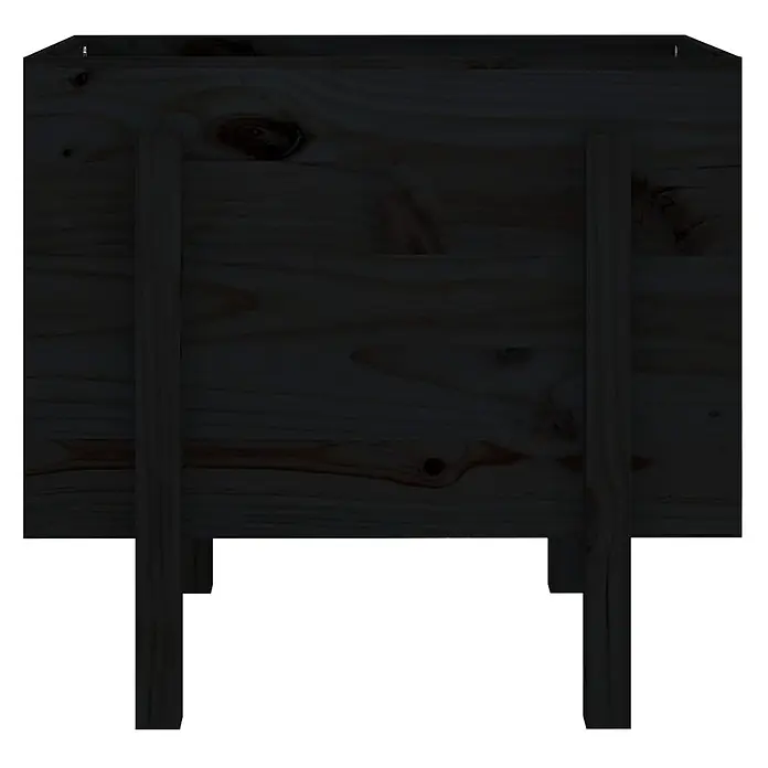Furnicato Hochbeet - 50 x 62 x 57 cm, Holz, Schwarze Kiefer - Dunkler Hochbeetkasten aus Holz.