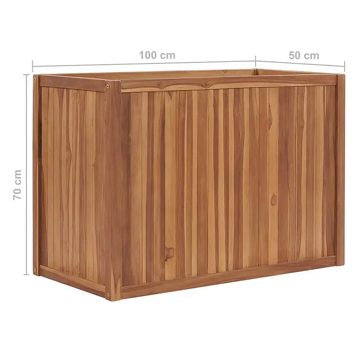 Furnicato Hochbeet - 100 x 50 x 70 cm, Holz, Braun - Rechteckiger Pflanzkasten aus Holz, 100 cm lang, 50 cm breit und 70 cm hoch.