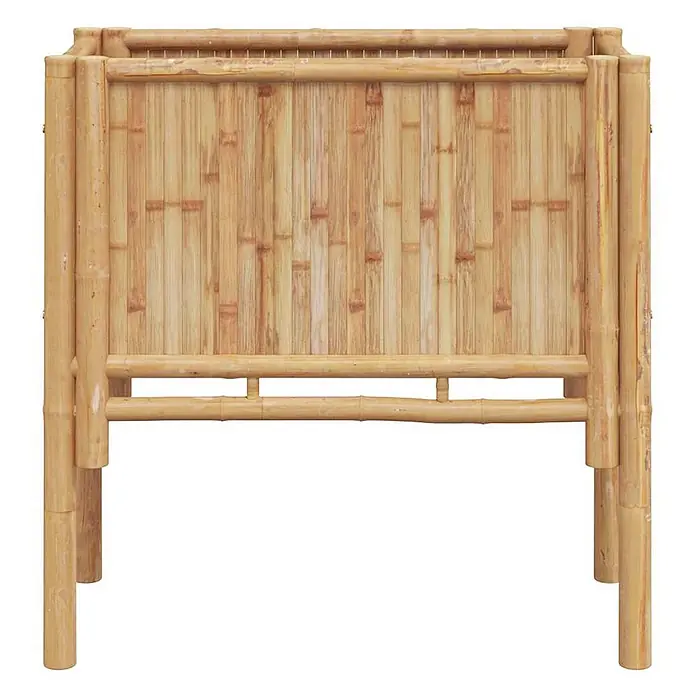 Furnicato Hochbeet - 70 x 35 x 70 cm, Naturmaterialien, Braun - Erhöhtes Pflanzgefäß aus natürlichem Bambus.
