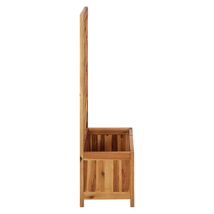 Furnicato Hochbeet Akazien-Massivholz geölt - 55 x 28 x 100 cm, Holz, Braun - Pflanzkasten aus braunem Akazienholz mit hohem Spalier.