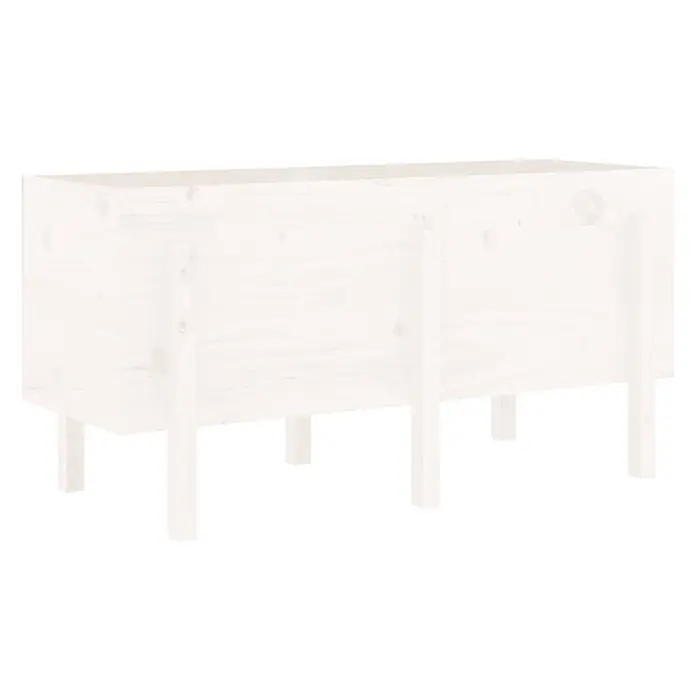 Furnicato Hochbeet - 50 x 121 x 57 cm, Holz, Weiße Kiefer - Helles Kiefernholz-Sideboard mit sechs Beinen.