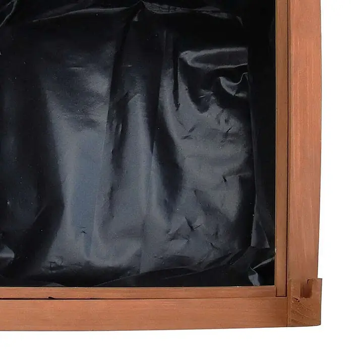 Furnicato Hochbeet Tannenholz lasiert - 50 x 50 x 50 cm, Holz, Braun - Hölzernes Pflanzgefäß mit schwarzer Schutzfolie innen.