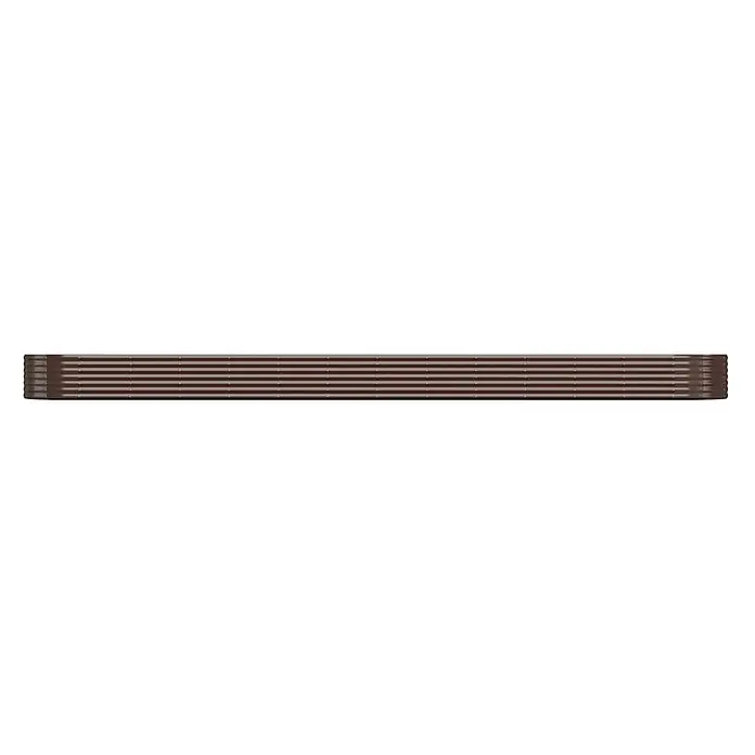 Furnicato Hochbeet - 544 x 544 x 36 cm, Stahl, Braun - Dunkelbraunes, rechteckiges Paneel oder Materialmuster mit horizontalen Rillen.