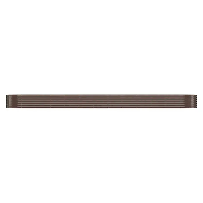 Furnicato Hochbeet - 507 x 100 x 36 cm, Stahl, Braun - Dunkelbraune, horizontal gerippte Jalousielamelle mit strukturierter Oberfläche.