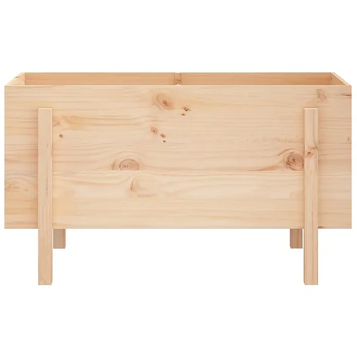 Furnicato Hochbeet - 50 x 101 x 57 cm, Holz, Natürliche Kiefer - Pflanzkasten aus Naturkiefernholz mit integrierten Beinen.