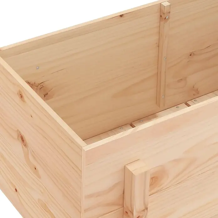 Furnicato Hochbeet - 50 x 101 x 57 cm, Holz, Natürliche Kiefer - Pflanzkasten aus hellem Kiefernholz, leer und bereit zum Bepflanzen.