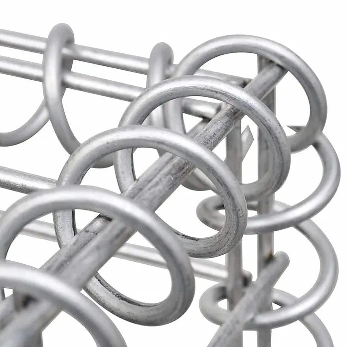 Furnicato Hochbeet - Stahl, Silber - Silberfarbenes Metallgestell mit ineinander verschlungenen, gewickelten Stäben.