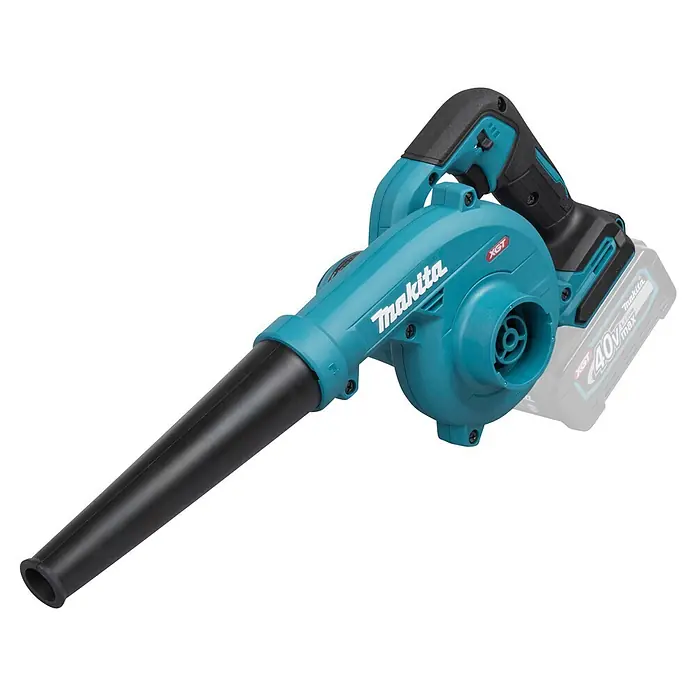 Makita XGT 40V max. Akku-Gebläse UB002GZ01 - 40 V, Ohne Akku, Blasgeschwindigkeit: 99 m/s - Makita XGT 40V Akku-Gebläse in Türkis und Schwarz mit langer Düse.
