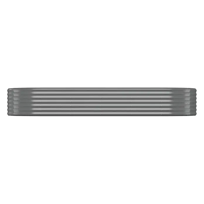 Furnicato Hochbeet - 100 x 249 x 36 cm, Stahl, Grau - Graues flexibles Wellrohr mit parallelen Rillen.