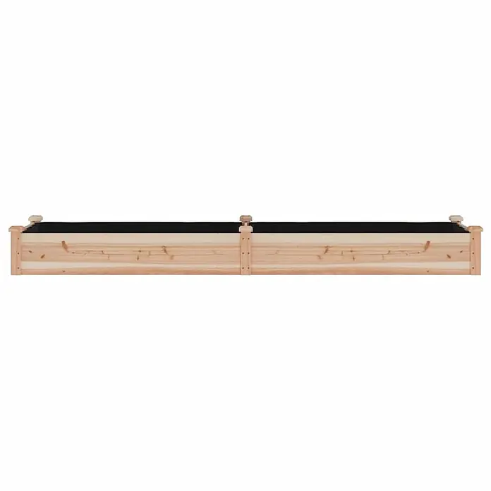 Furnicato Hochbeet - 240 x 60 x 25 cm, Holz, Natur - Langes Hochbeet aus Naturholz mit schwarzer Auskleidung.