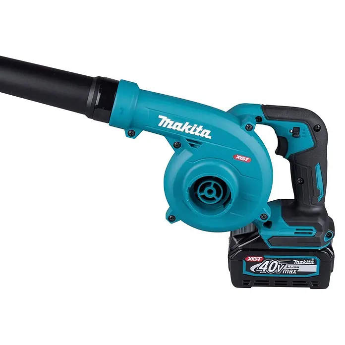 Makita XGT 40V max. Akku-Gebläse UB002GZ01 - 40 V, Ohne Akku, Blasgeschwindigkeit: 99 m/s - Makita 40V max Akku-Gebläse in Türkis und Schwarz.