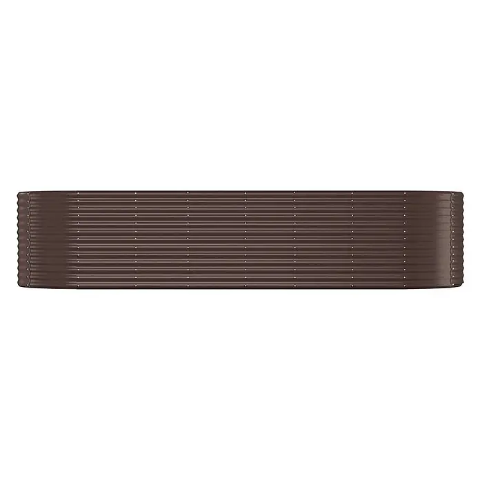 Furnicato Hochbeet - 322 x 100 x 68 cm, Stahl, Braun - Langes, dunkelbraunes Hochbeet aus Wellblech.