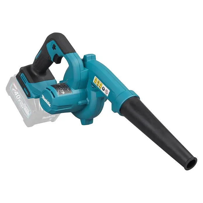 Makita XGT 40V max. Akku-Gebläse UB002GZ01 - 40 V, Ohne Akku, Blasgeschwindigkeit: 99 m/s - Makita Akku-Laubbläser in Türkis und Schwarz mit 40V Akku.