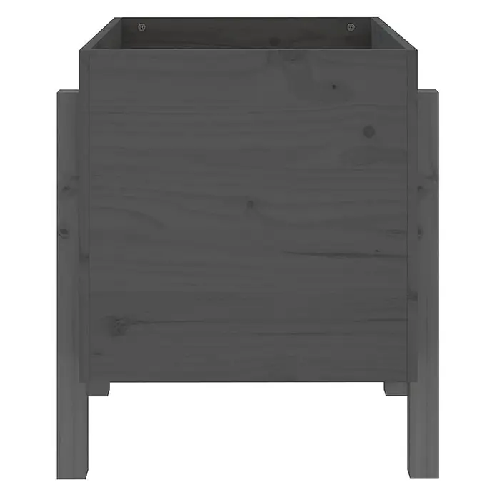 Furnicato Hochbeet - 50 x 62 x 57 cm, Holz, Graue Kiefer - Dunkelgraues Hochbeet oder Pflanzkasten aus Kiefernholz, auf vier Beinen erhöht.