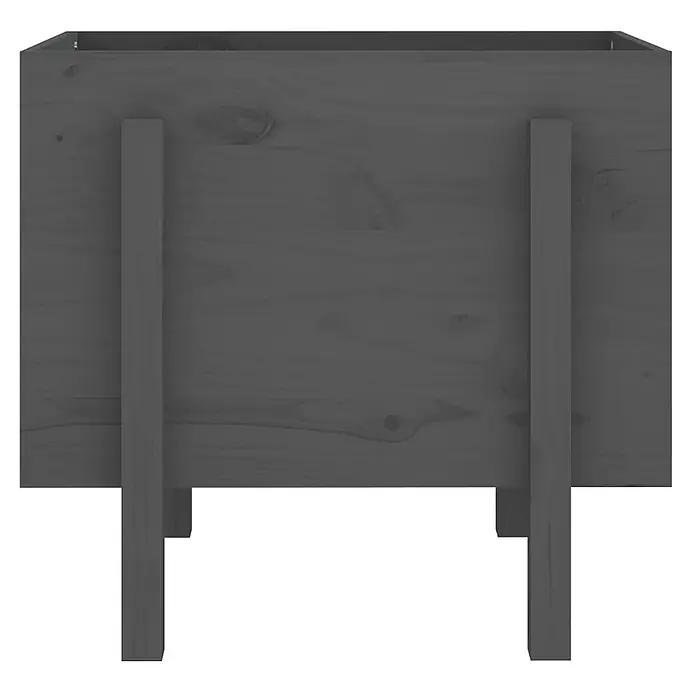 Furnicato Hochbeet - 50 x 62 x 57 cm, Holz, Graue Kiefer - Freistehender dunkelgrauer Pflanzkasten aus Holz.