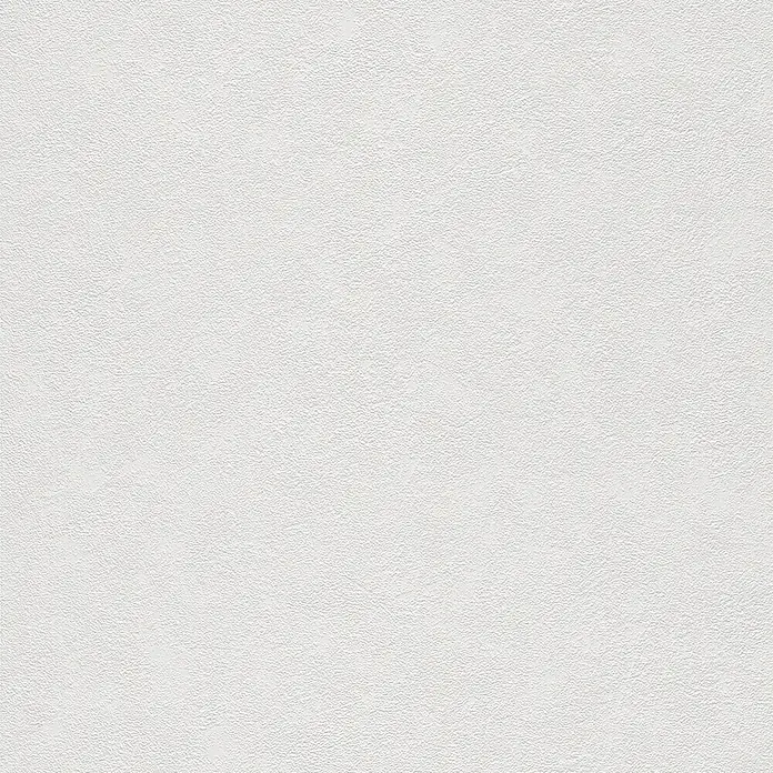 Rasch Vliestapete Putz fein - Weiß, Uni, 10,05 x 0,53 m - Weiße Textur mit unregelmäßigen Mustern, ideal für Hintergründe und Designprojekte. Sanfte Schattierungen verleihen der Oberfläche Tiefe und Charakter.