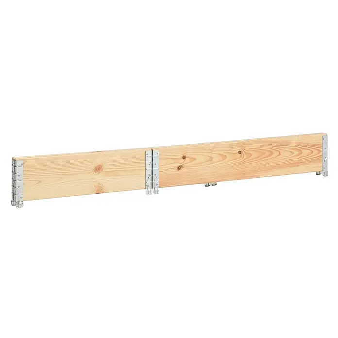Furnicato Hochbeet - 100 x 50 x 19 cm, Holz, Braun - Helles Holzlattenrostelement mit silbernen Metall-Klappverbindern.
