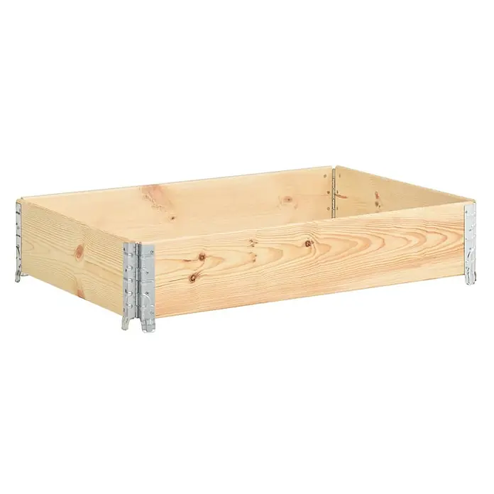 Furnicato Hochbeet - 100 x 50 x 19 cm, Holz, Braun - Leichter hölzerner Hochbeetrahmen mit Metalleckscharnieren.