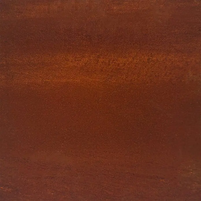 Furnicato Hochbeet - 100 x 100 x 26 cm, Stahl, Witterungsbeständiger Stahl/Braun - Dunkel rotbraune, texturierte Oberfläche mit rustikaler, oxidierter Optik.