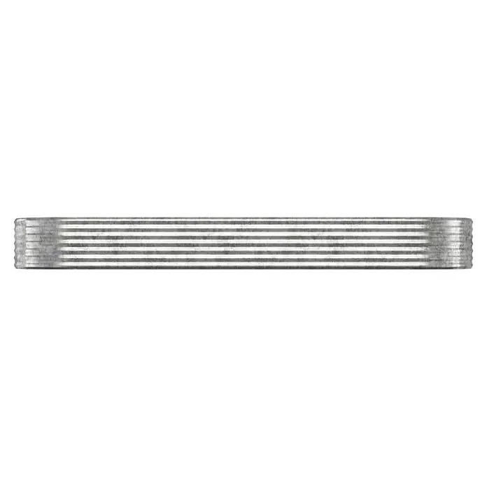 Furnicato Hochbeet - 322 x 100 x 36 cm, Stahl, Silber - Silbernes Metall-Wärmetauscherkern mit horizontalen Kanälen für effiziente Wärmeübertragung.