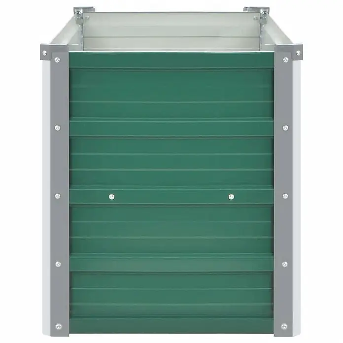 Furnicato Hochbeet - 160 x 40 x 45 cm, Stahl, Grün - Grünes Hochbeet aus Metall mit grauem Rahmen, ideal zum Pflanzen oder Kompostieren.
