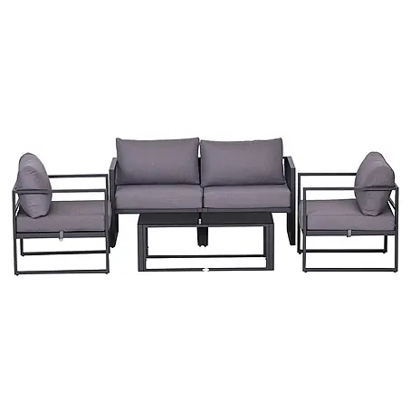 Outsunny  Loungemöbel-Set 4-tlg. mit Tisch