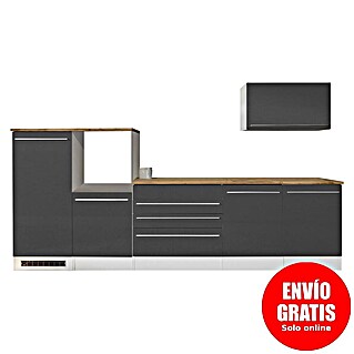 Respekta Cocina modular completa Gabriel (Ancho: 320 cm, Antracita, Sin electrodomésticos)