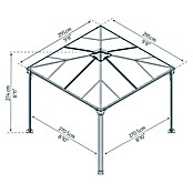 Palram Pérgola (2,95 x 2,95 x 2,98 m, Antracita)